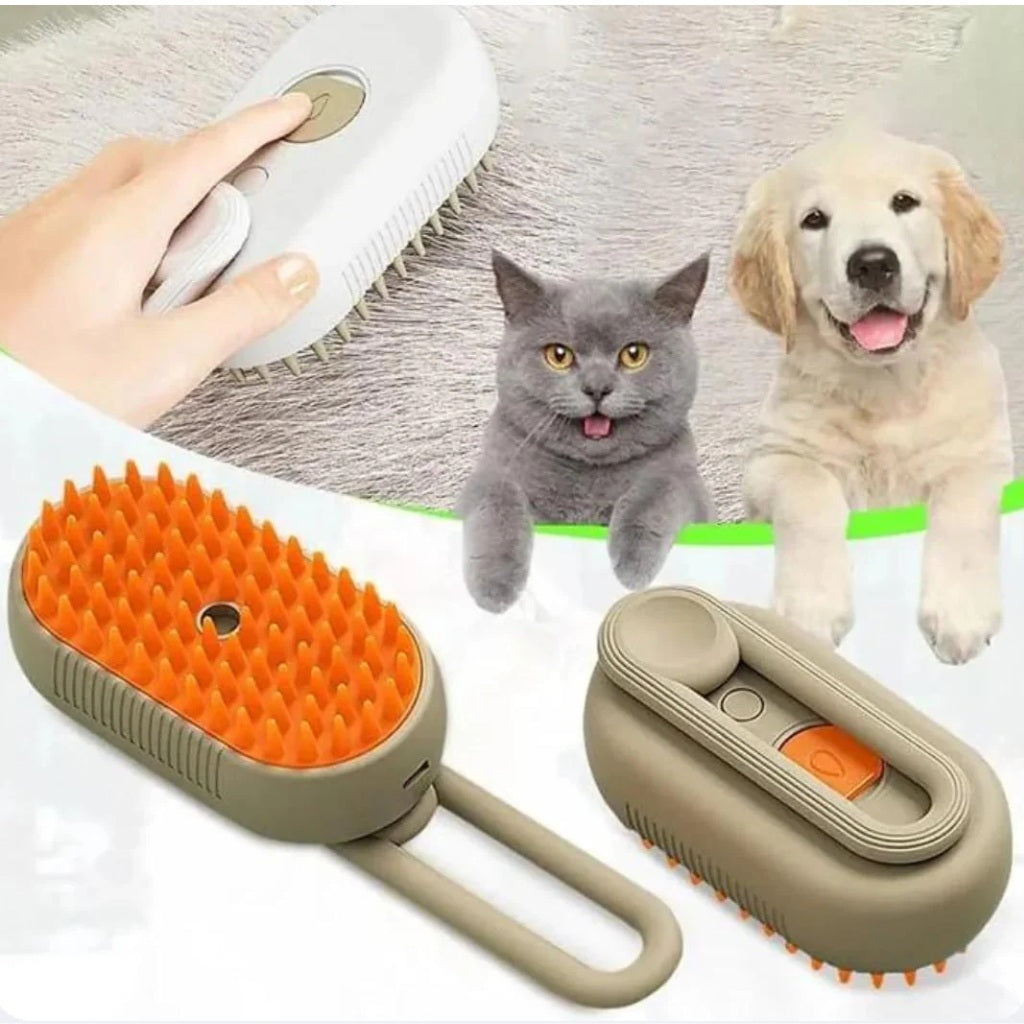 Combo Cepillo Vapor + Pelota Interactiva – Cuidado y Diversión para tu Mascota